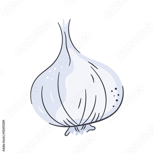 An amazing icon of garlic, food ingredient, garlic clove