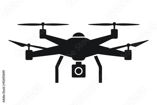 drone silhouette vector illustration