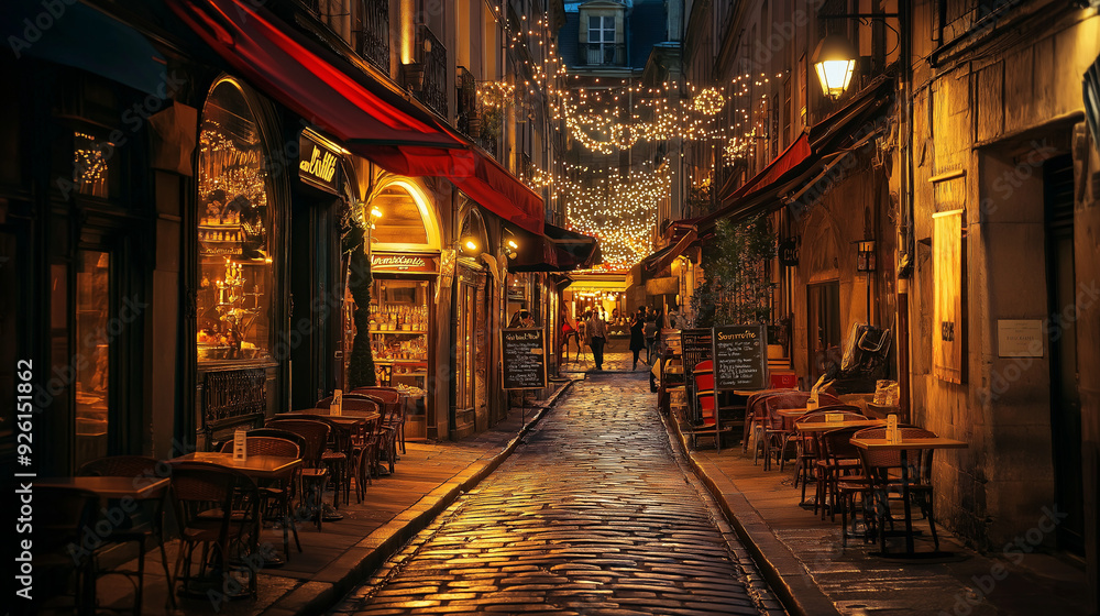 street in the old town in night street in the old town in night