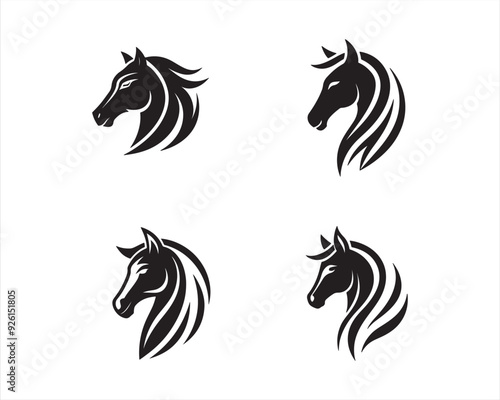 Wallpaper Mural Create a minimalist horse logo vector art illustration icon logo, Torontodigital.ca