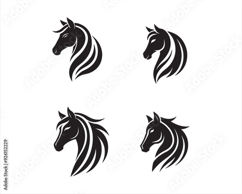 Wallpaper Mural Create a minimalist horse logo vector art illustration icon logo, Torontodigital.ca