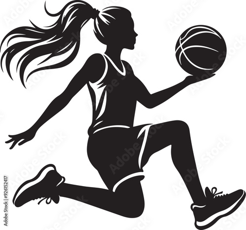 basketball player vector design clipart flat style artwork photo