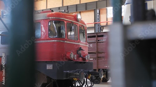 vintage old diesel electric locomotive train 4k