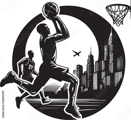 basketball player vector design clipart flat style artwork photo