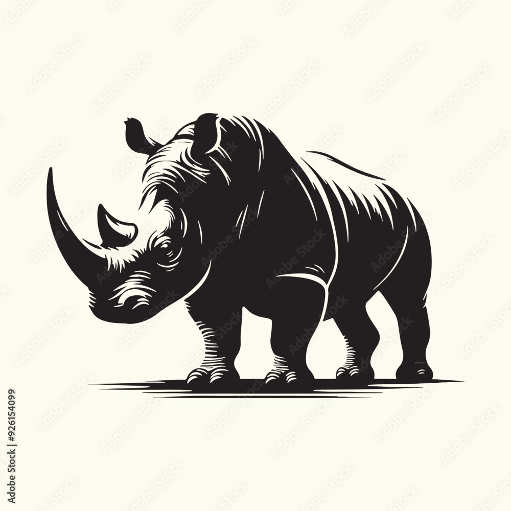 Rhinoceros silhouette vector illustration design Rhinoceros silhouette vector illustration design