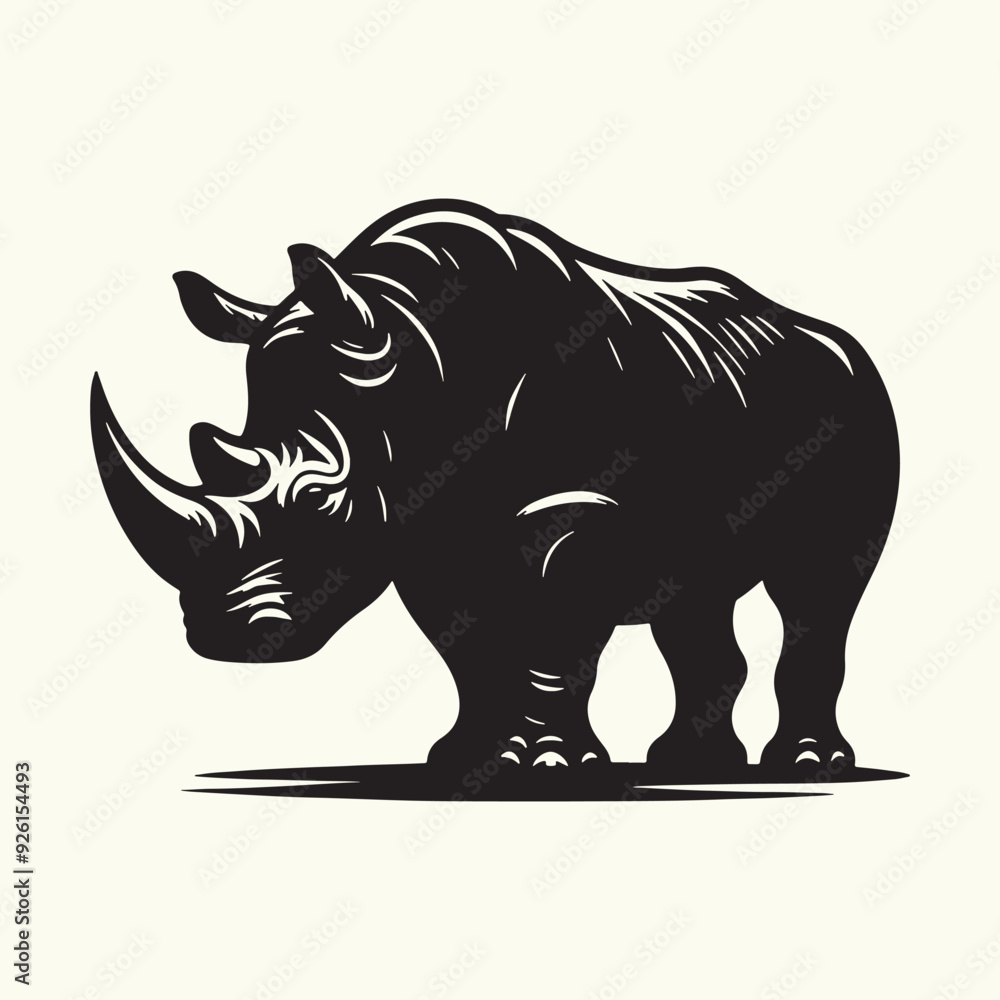 Rhinoceros silhouette vector illustration design Rhinoceros silhouette vector illustration design