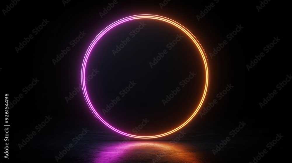 Dynamic Glowing Circle in a Dark Background Dynamic Glowing Circle in a Dark Background