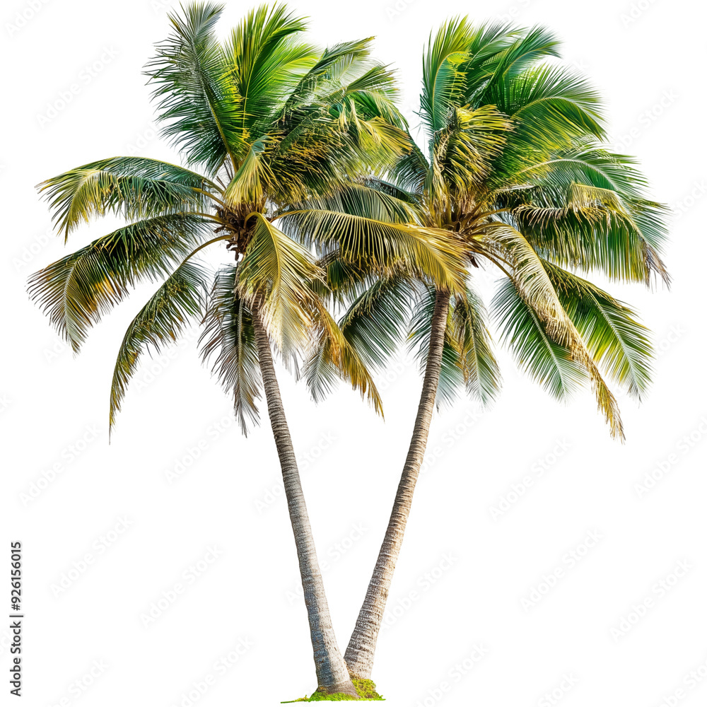 Obraz premium Coconut palm trees isolated.