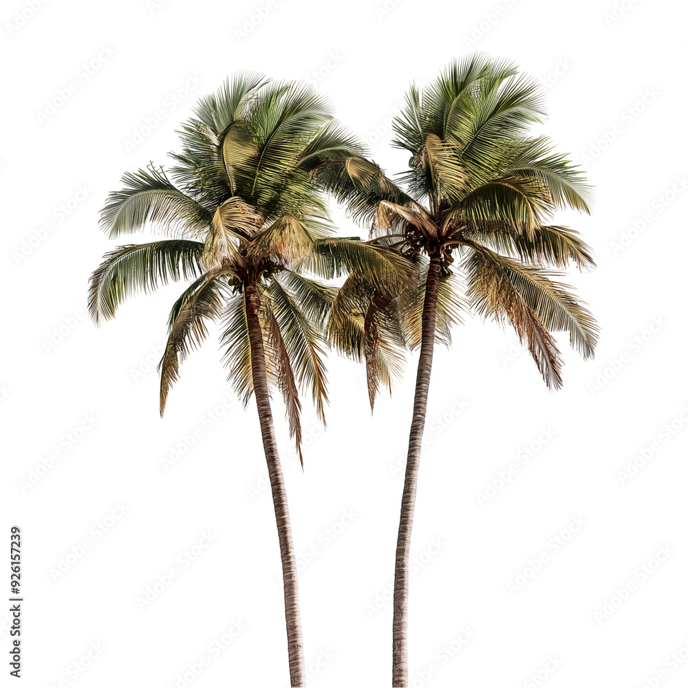 Obraz premium Coconut trees isolated.