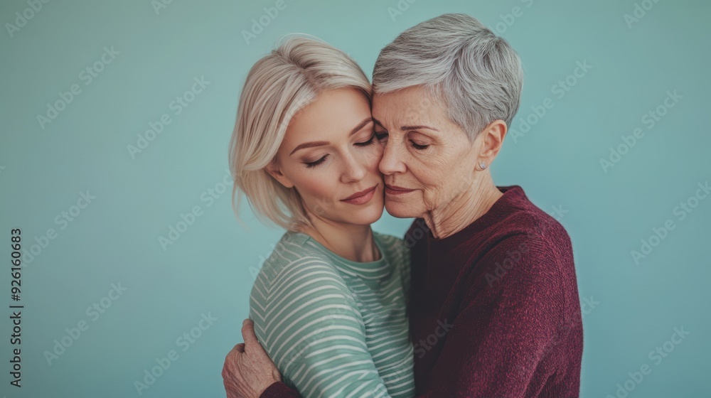 The affectionate family hug. The affectionate family hug.
