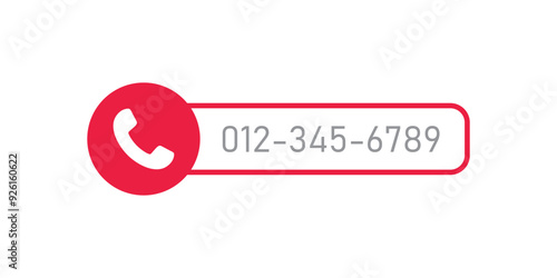 Call us button icon in flat style. Phone number place vector illustration on isolated background. Telephone interface sign business concept.