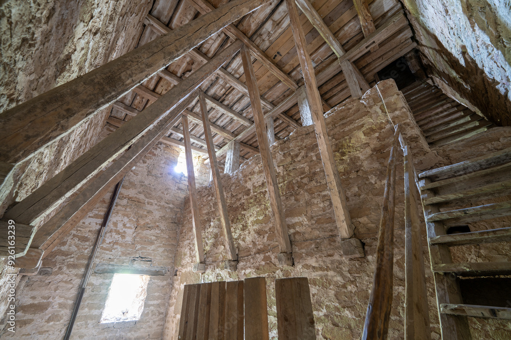 Historic Bjalby Church Clocktower Interior in Sweden Historic Bjalby Church Clocktower Interior in Sweden
