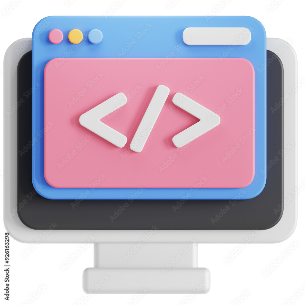 Code 3D Icon Code 3D Icon