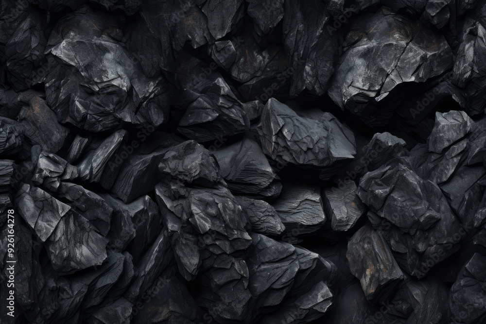 Processed collage of industrial pea coal surface texture. Background for banner, backdrop or texture Processed collage of industrial pea coal surface texture. Background for banner, backdrop or texture