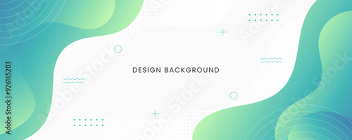 template banner with gradient color. design with liquid shape.
