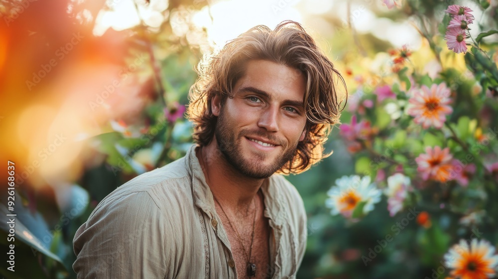 Smiling Man in a Garden Smiling Man in a Garden