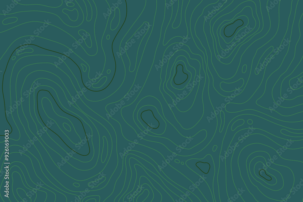 Topographic map with mountain relief, contur abstract wavy lines, top view land Topographic map with mountain relief, contur abstract wavy lines, top view land