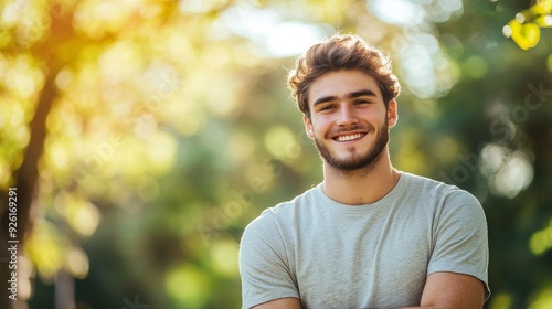 Smiling Man in a Park