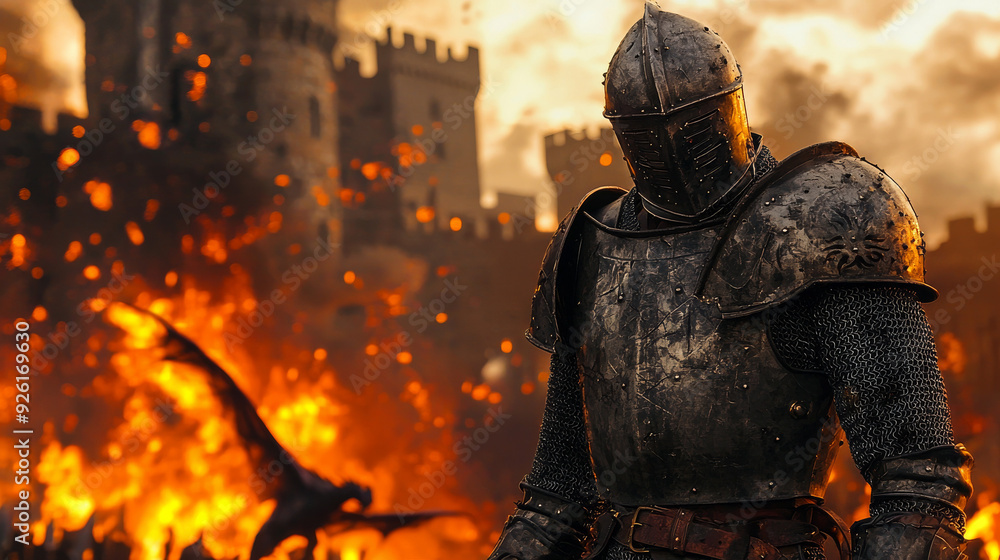 “Courage in Hand: Knight’s Sword Against the Beast” “Courage in Hand: Knight’s Sword Against the Beast”