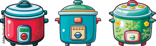 Rice Cooker. Stock Vector
