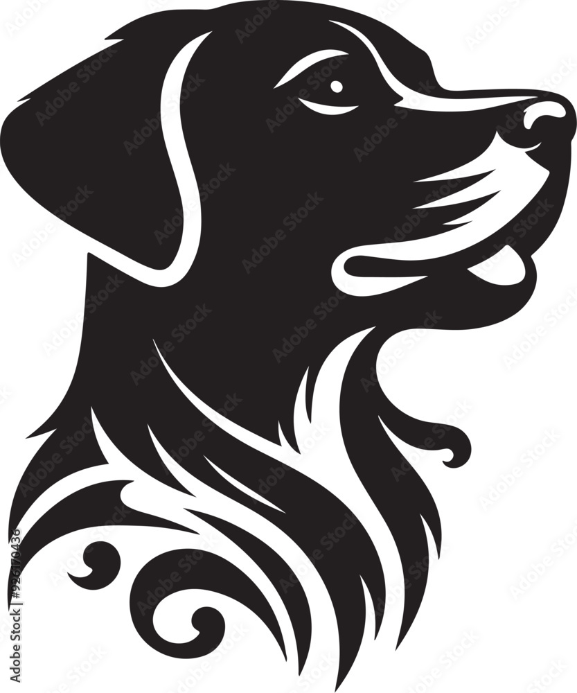 Dog head silhouette vector eps Dog head silhouette vector eps