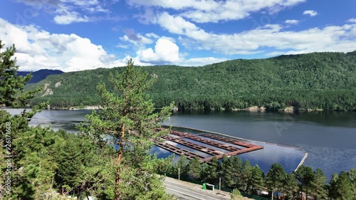 Wallpaper Mural beautiful landscape with river forest and mountains Torontodigital.ca