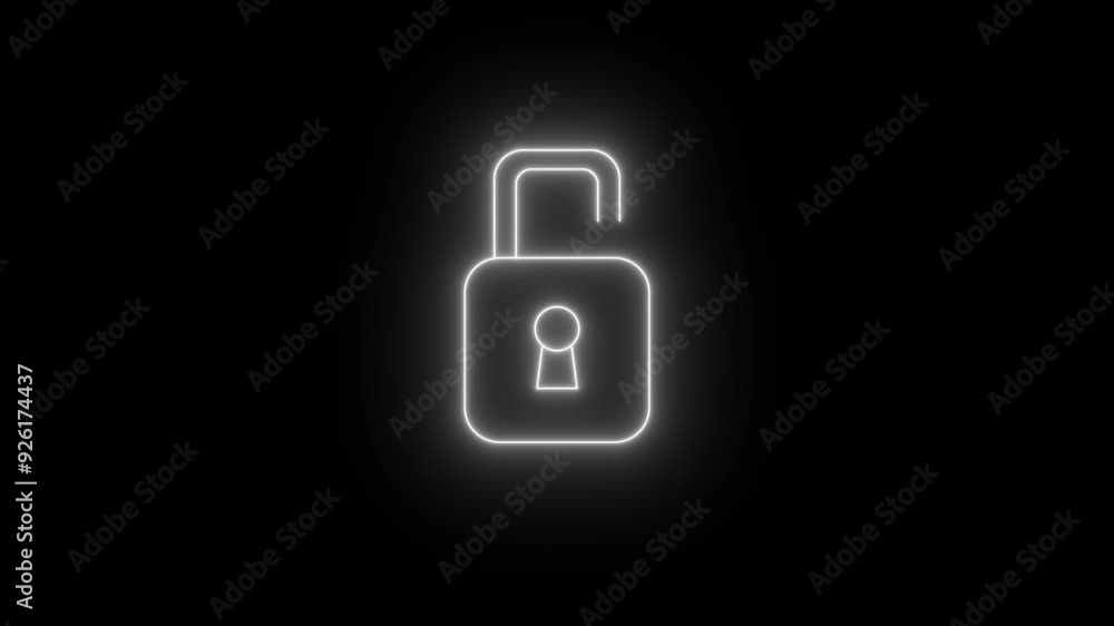 Lock Open and Lock Closed Outline Icon Lock Open and Lock Closed Outline Icon
