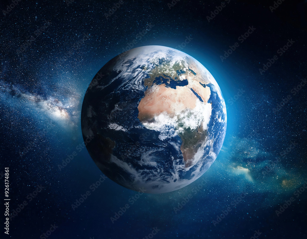 Cinematic shot of earth planet view from space. Cinematic shot of earth planet view from space.