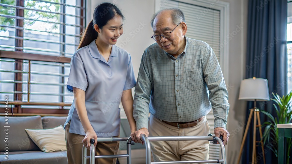 Fototapeta premium asian senior elderly man patient