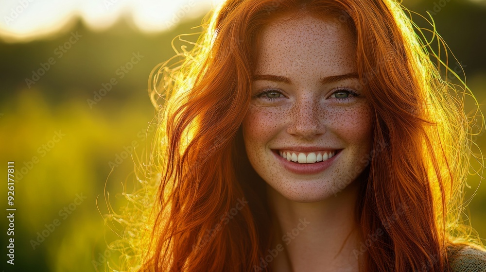 Smiling Woman with Red Hair Smiling Woman with Red Hair