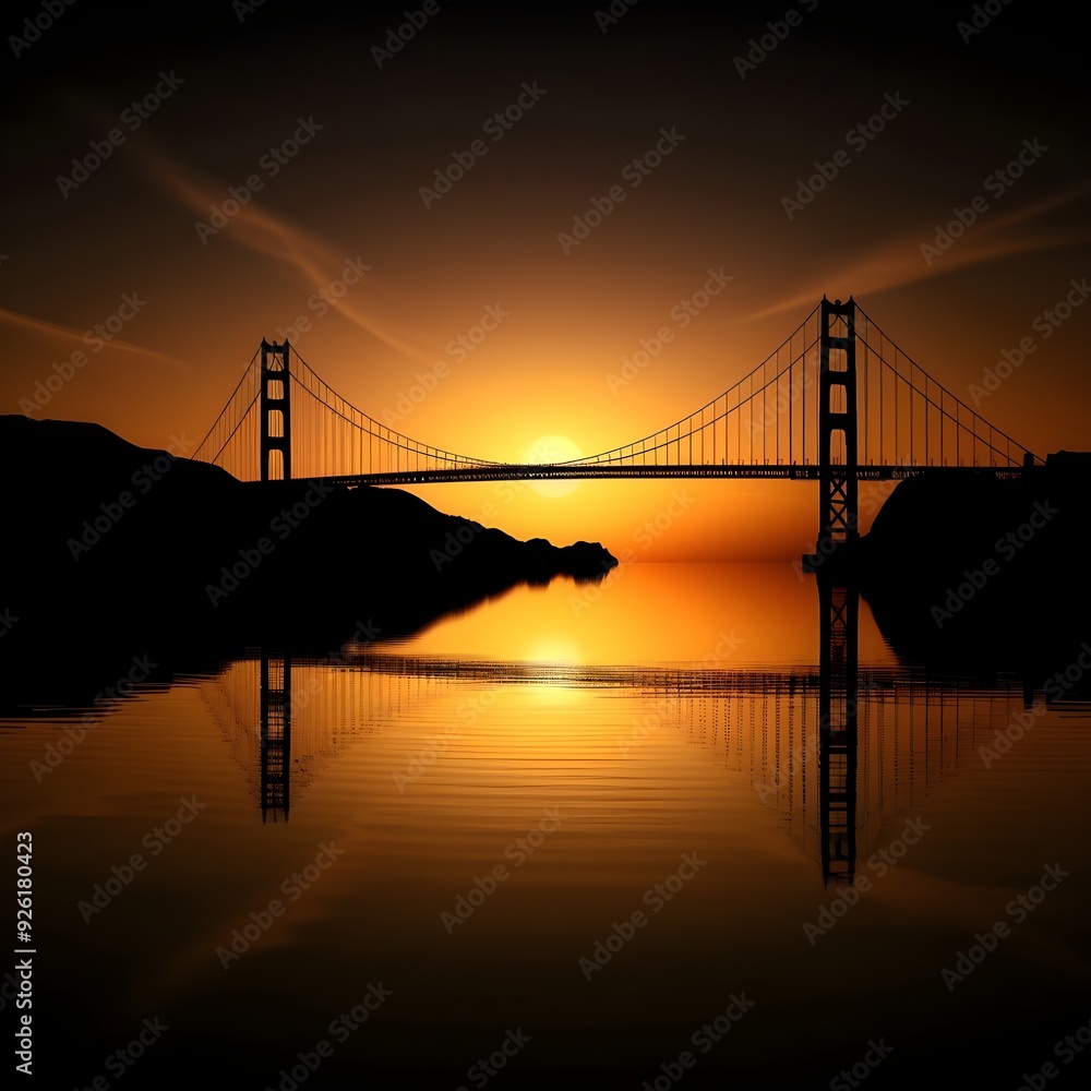 Fototapeta premium Ultra-realistic photo of the Golden Gate Bridge --v 6.0 --s 750.