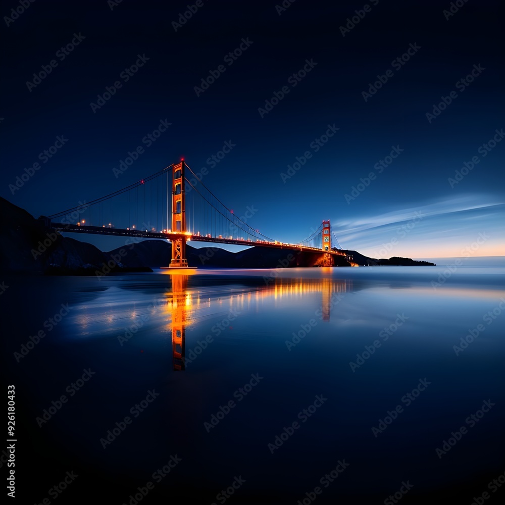 Fototapeta premium Ultra-realistic photo of the Golden Gate Bridge --v 6.0 --s 750.