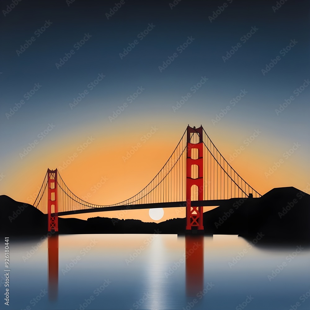 Fototapeta premium Ultra-realistic photo of the Golden Gate Bridge --v 6.0 --s 750.