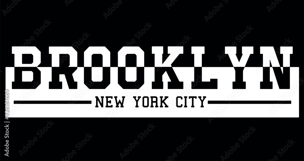 BROOKLYN,NEW YORK CITY, varsity,slogan graphic for t-shirt, vector BROOKLYN,NEW YORK CITY, varsity,slogan graphic for t-shirt, vector