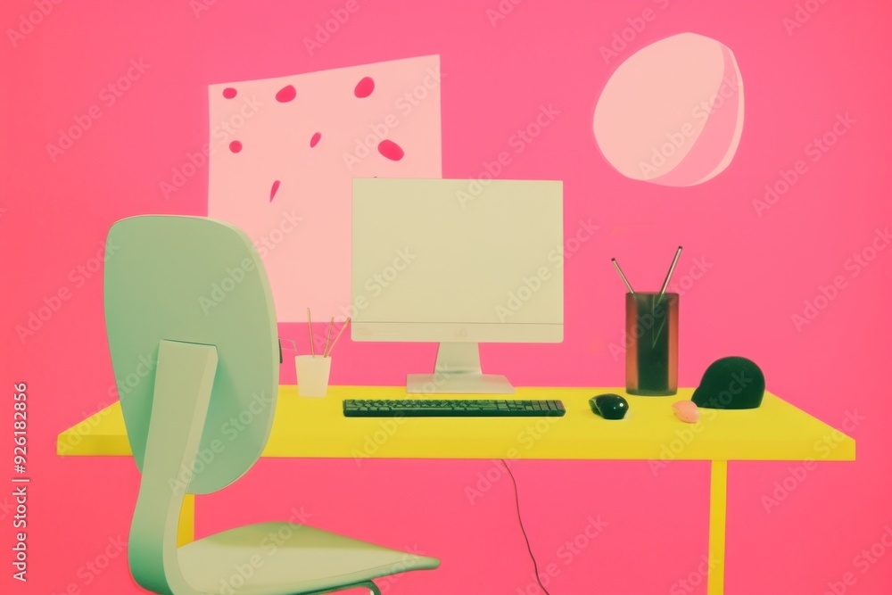 Fototapeta premium Desk furniture computer table.