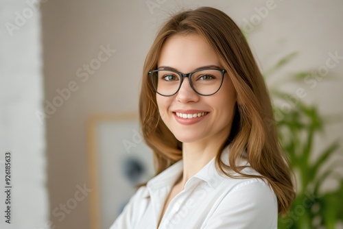 Portrait of a Caring Social Worker in Casual Professional Attire, Exuding Confidence and Compassion