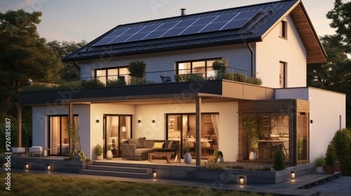 Renewable energy powered smart home with led lighting and energy monitoring for sustainable living