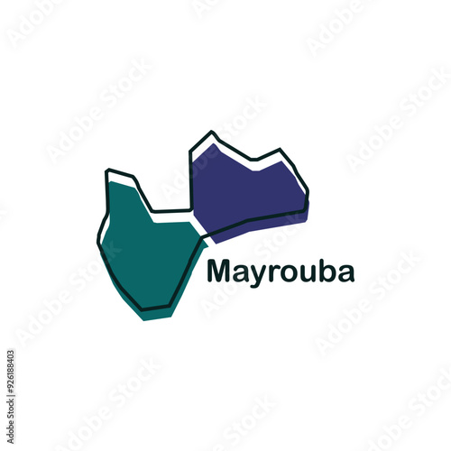 Map City of Mayrouba, Borders for your infographic. Vector illustration design template photo