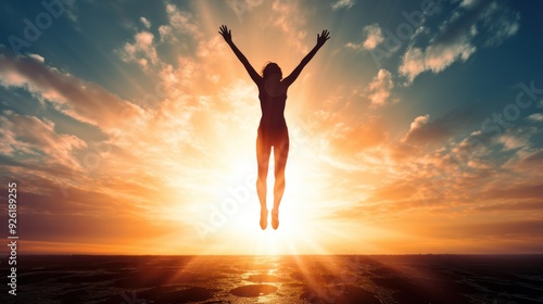 Wallpaper Mural Silhouette of a person in a dynamic pose, Torontodigital.ca