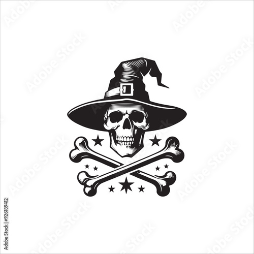 pirate skull and crossbones icon silhouette.