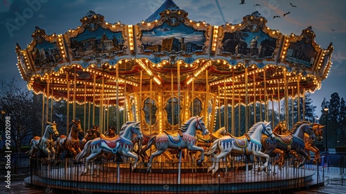 carousel at night