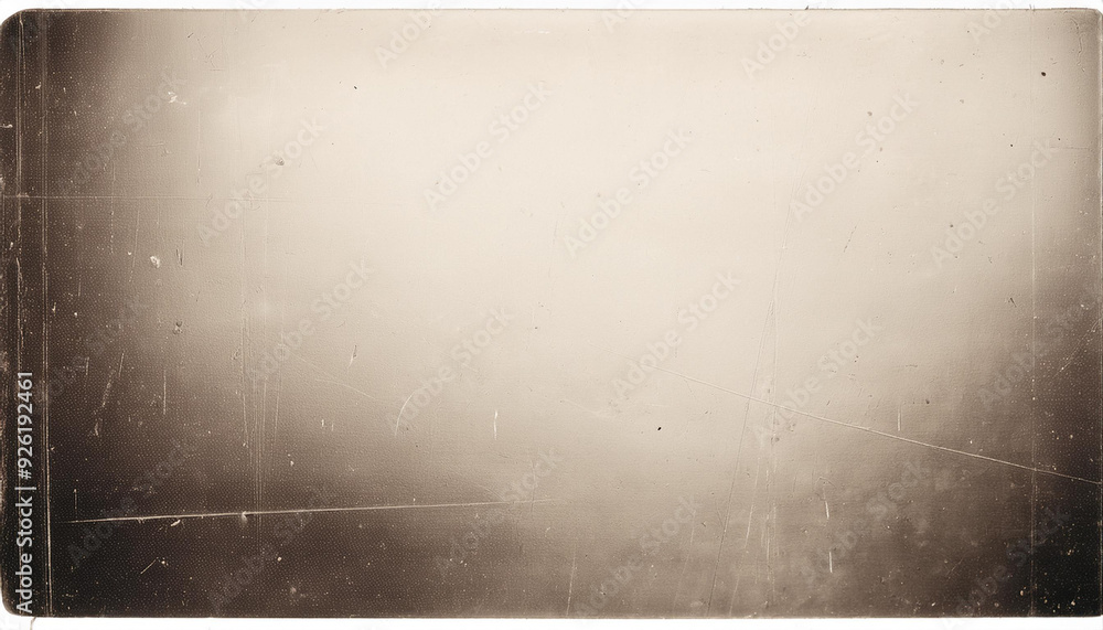 Obraz premium Vintage 35mm Film Strip with Light Scratches and Sepia Tones, Capturing the Nostalgic Essence of Analog Photography with Faded Edges and Subtle Grain Texture