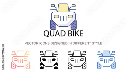 Quad Bike icon design with white background stock illustration