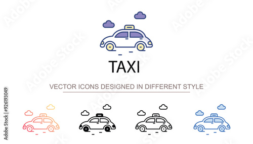 Taxi icon design with white background stock illustration