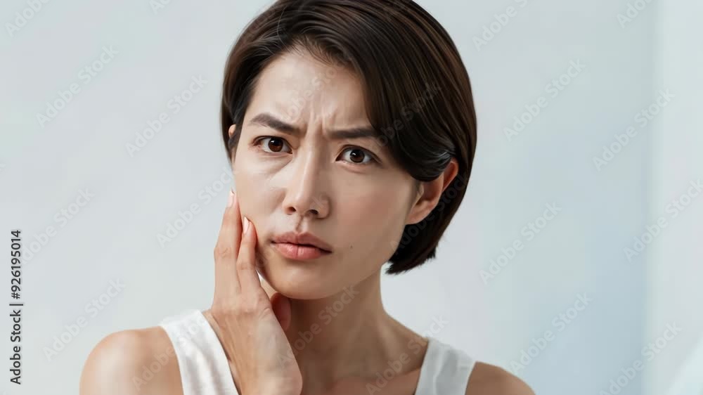 Woman Experiencing Toothache and Facial Pain Woman Experiencing Toothache and Facial Pain