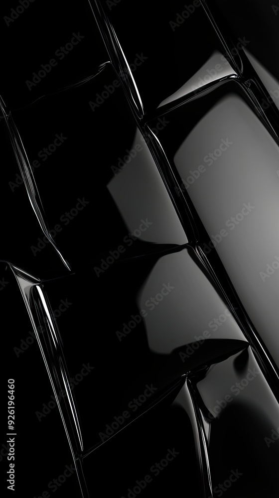 Dark glossy black texture highlighting depth and dimension high gloss ...