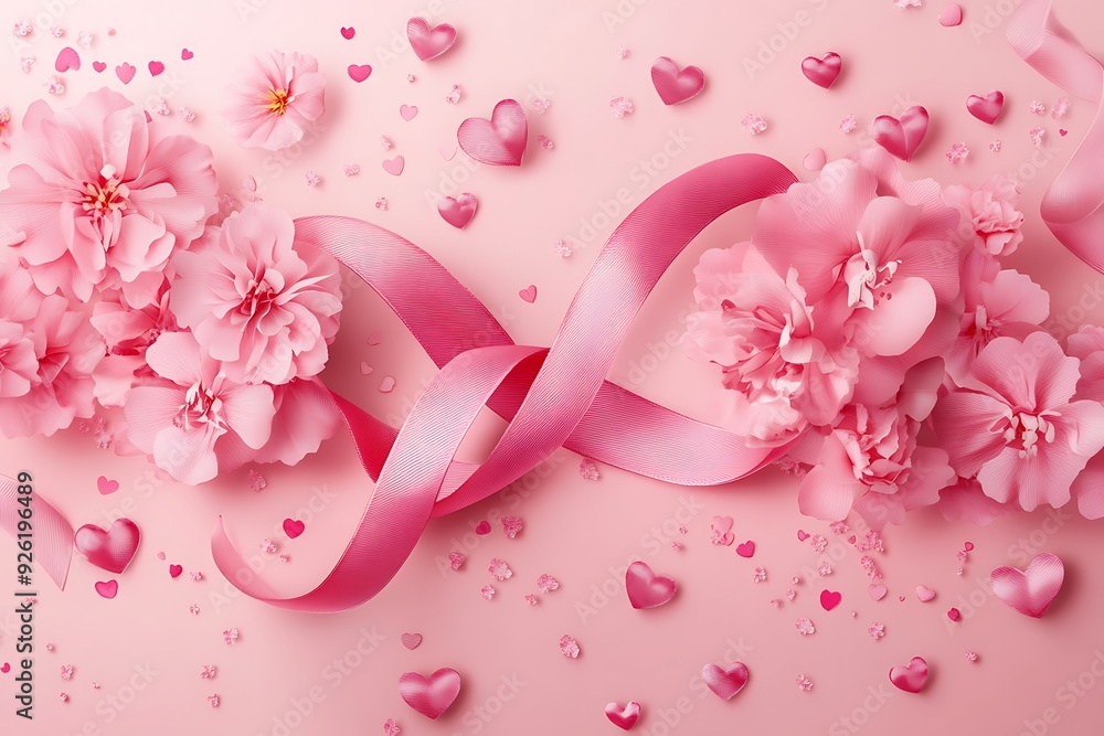 Breast cancer campaign symbol. Breast cancer campaign symbol.