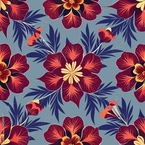 beautiful decorative floral seamless pattern