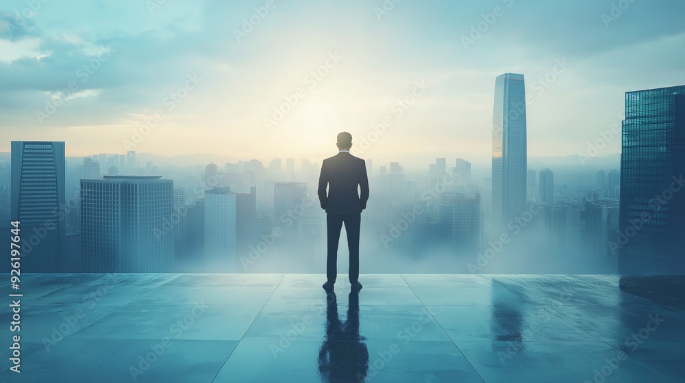 Visionary Leader Gazing into the Future: Symbolizing Strategic Planning and Innovative Growth for Business Development Visionary Leader Gazing into the Future: Symbolizing Strategic Planning and Innovative Growth for Business Development