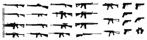 Set of weapons. Vector 